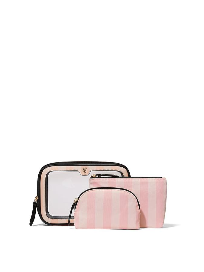 Victoria's Secret 3-Piece Makeup Bag Pink image number 1