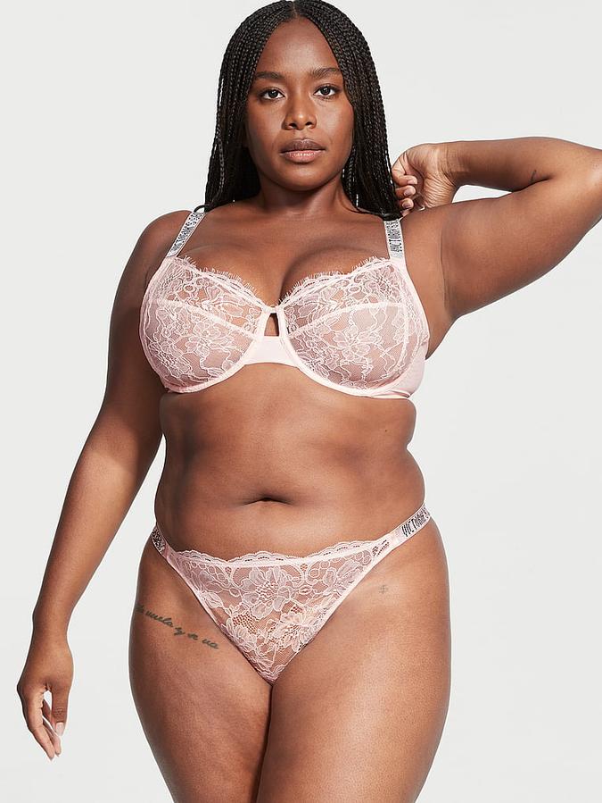 Shine Strap Lace Thong Panty image number 0