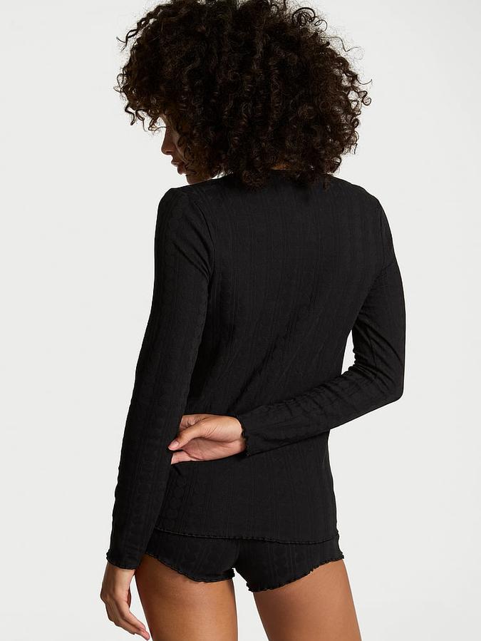 Heart Pointelle Short Pajama Set