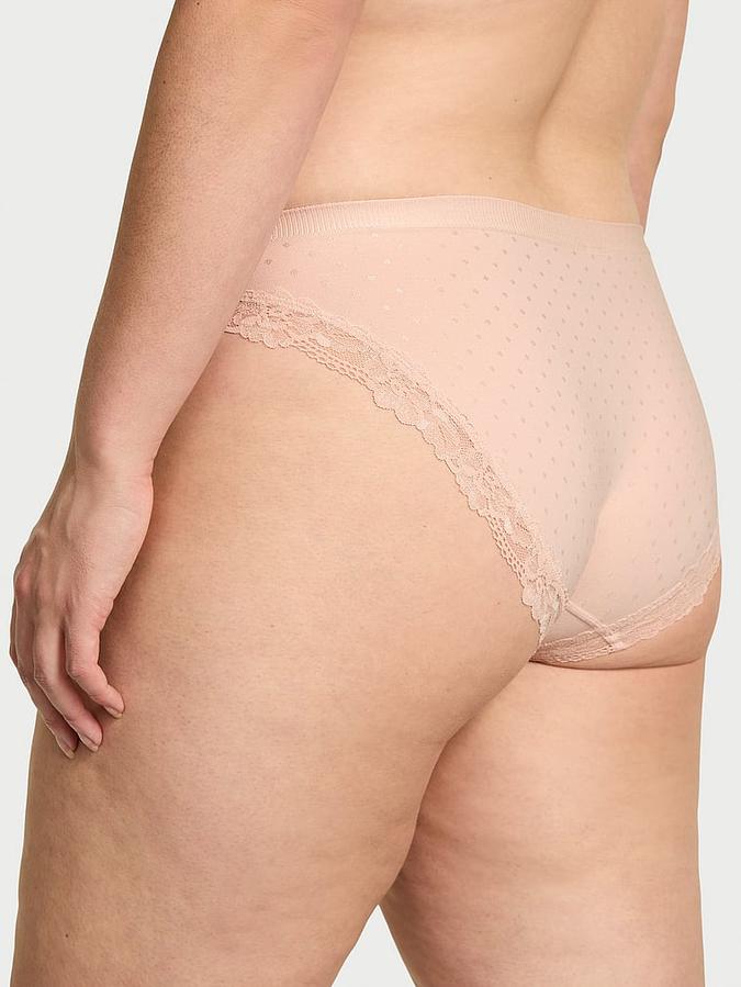 Seamless Lace-Trim Bikini Panty