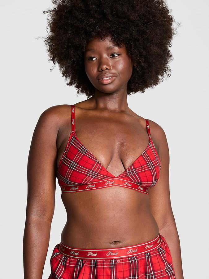 Logo Cotton Triangle Bralette image number 0