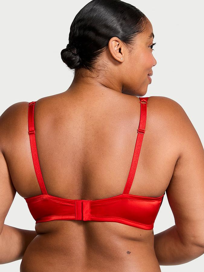 Wicked Twinkle Bows Satin Open-Cup Balconette Bra image number 1