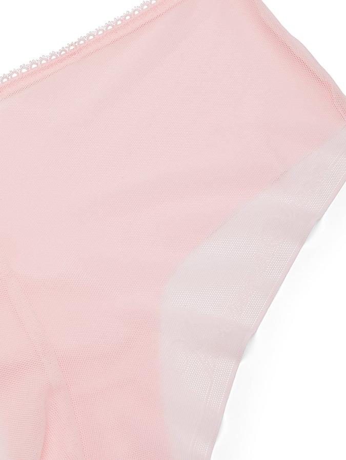No-Show Mesh-Back Logo Cheeky Panty image number 2