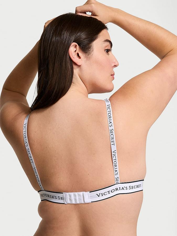 Wireless Cotton Plunge Bralette image number 1