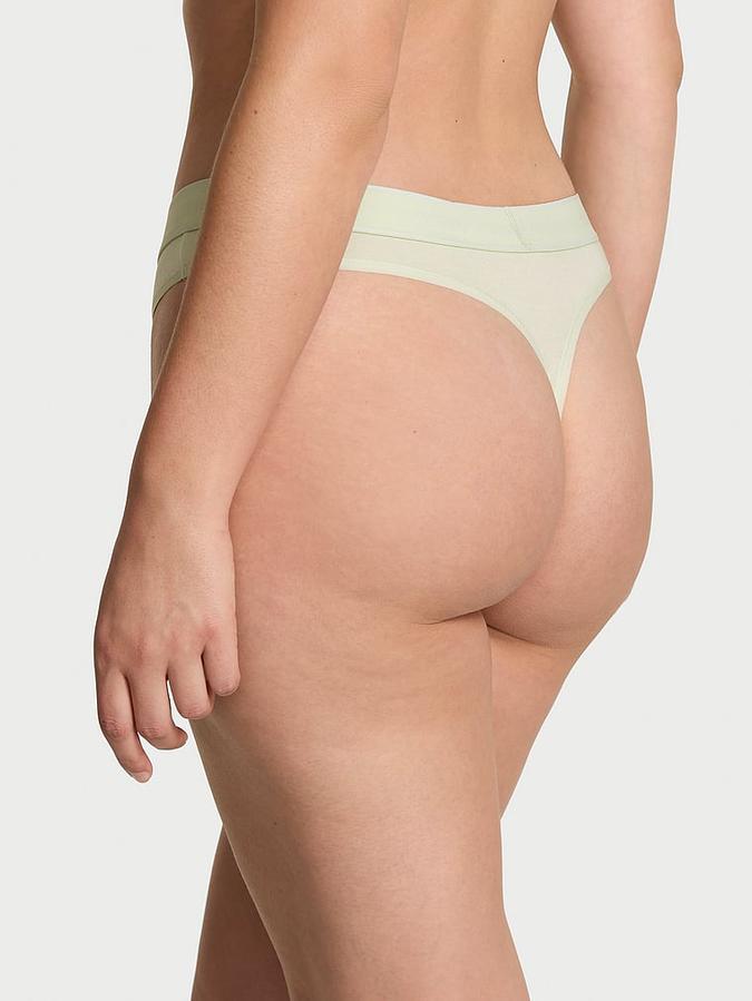 Logo Cotton Thong Panty