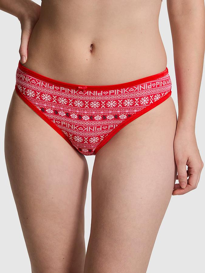 Cotton Velvet-Trim Cheeky Panty image number 0