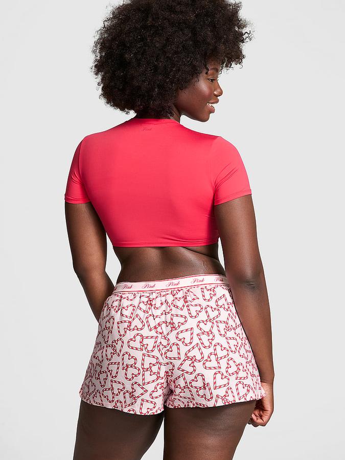 Flannel Boxy Pajama Shorts image number 1
