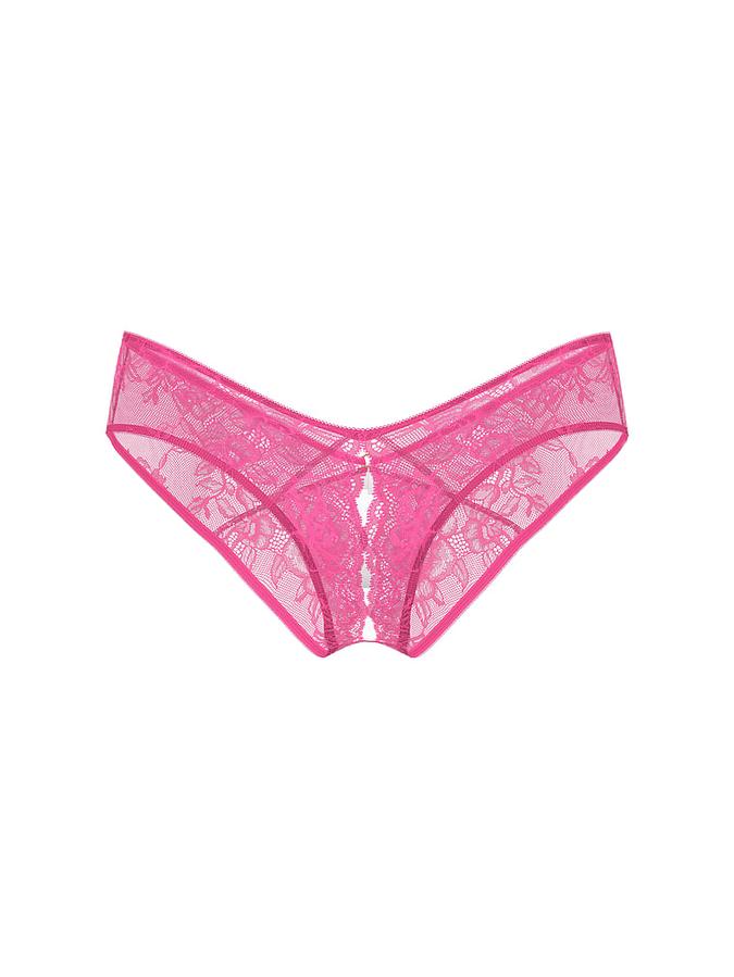 Rose Lace Crotchless Cheeky Panty image number 2