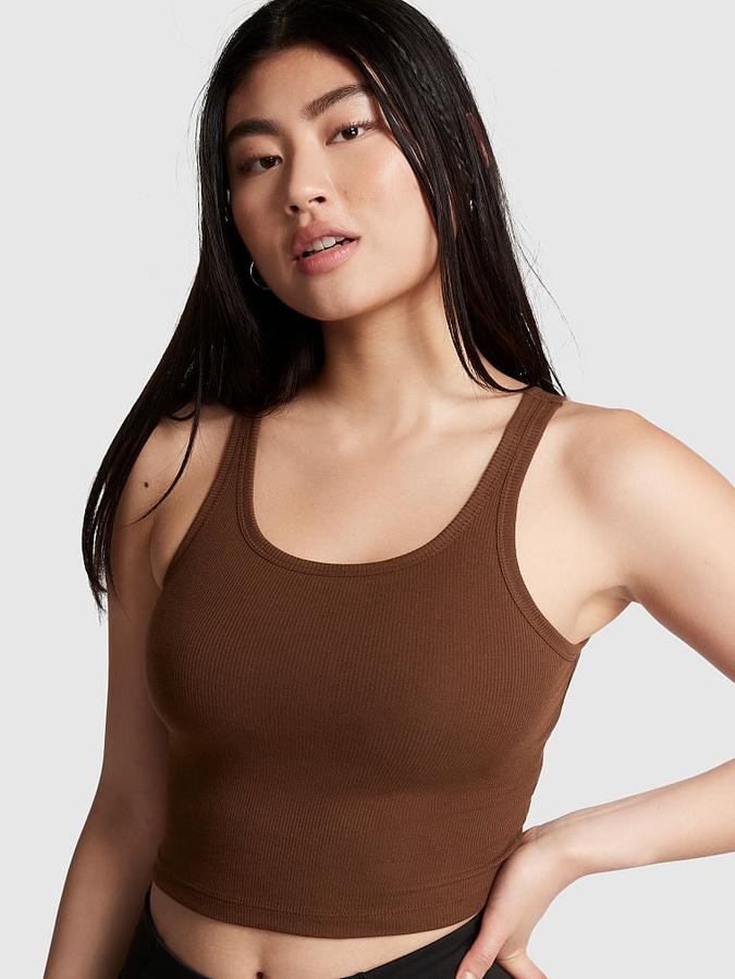 Cropped Rib Tank Top image number 0