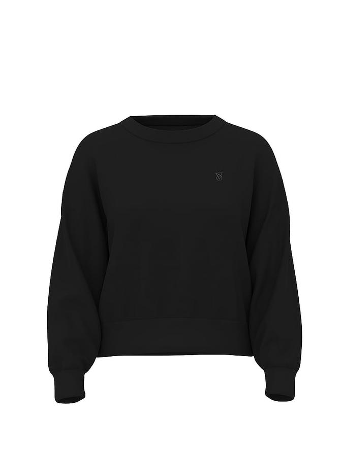 Off-Duty Terry Crop Crewneck Sweatshirt image number 2