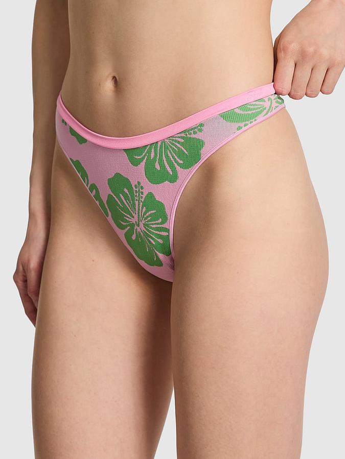 Seamless High-Leg Thong Panty image number 0
