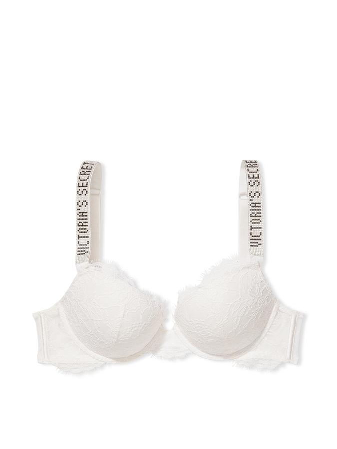 Shine Strap Lace Push-Up Bra image number 2