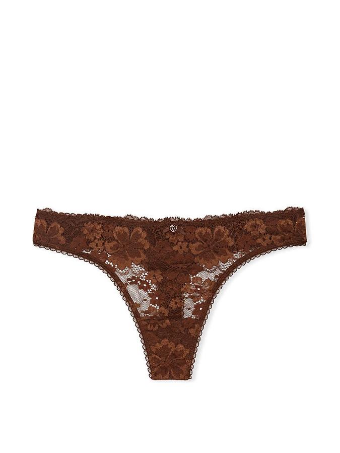 Lace-Front Thong Panty