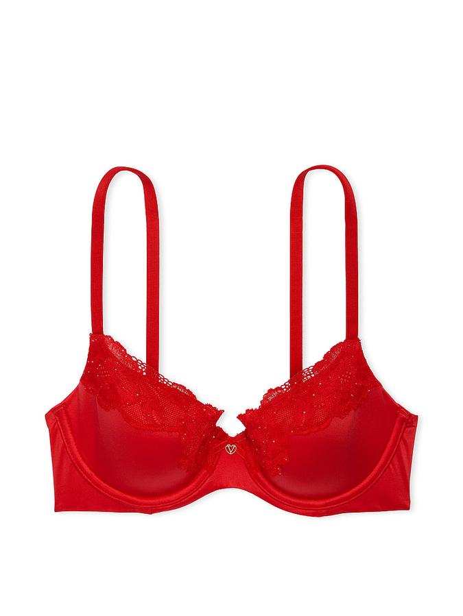 Lace Trim Lightly Lined Demi Bra image number 2