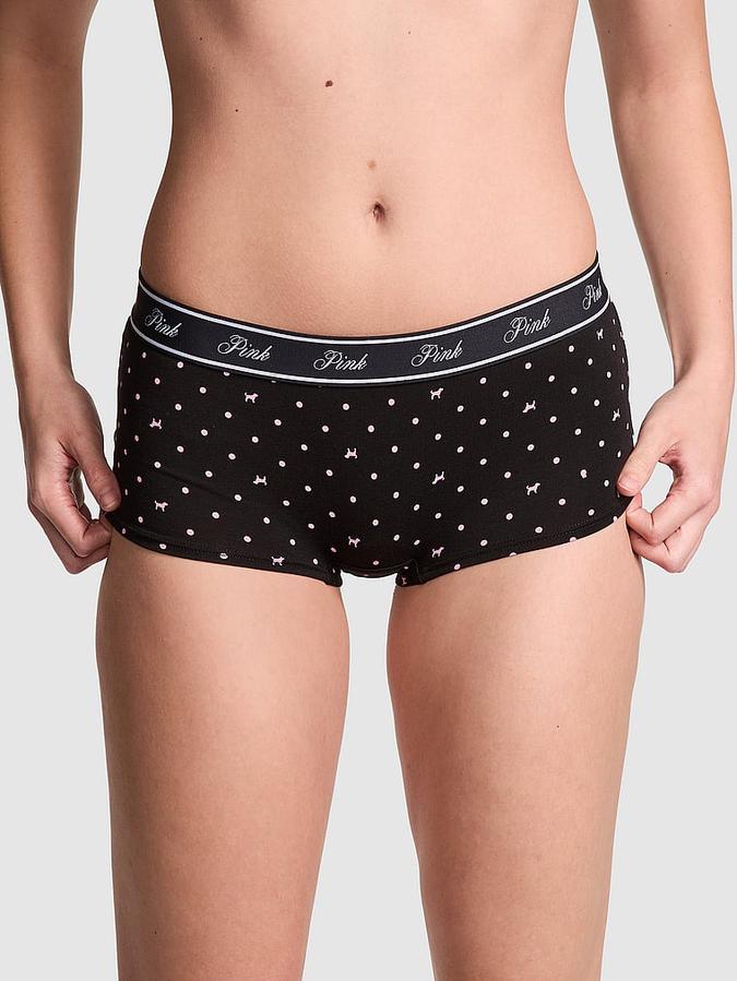 Logo Cotton Shine Boyshort Panty