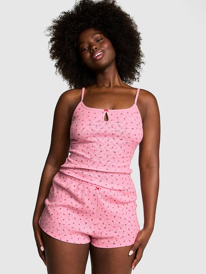 Cotton Heart Pointelle Cami image number 0