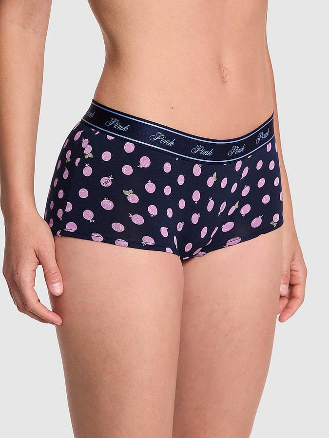 Logo Cotton Shine Boyshort Panty