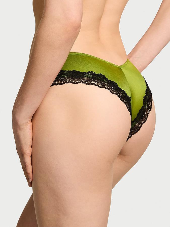 Lace-Trim High-Leg Cheeky Panty