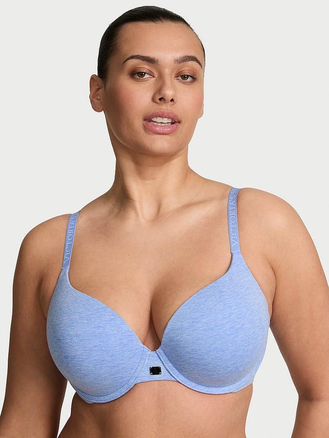 Cotton Logo Hardware Perfect Shape Push-Up Bra image number 0