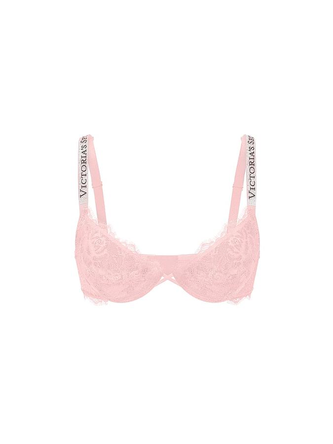 Bombshell Add-2-Cups Shine Strap Rose Lace Push-Up Bra image number 2