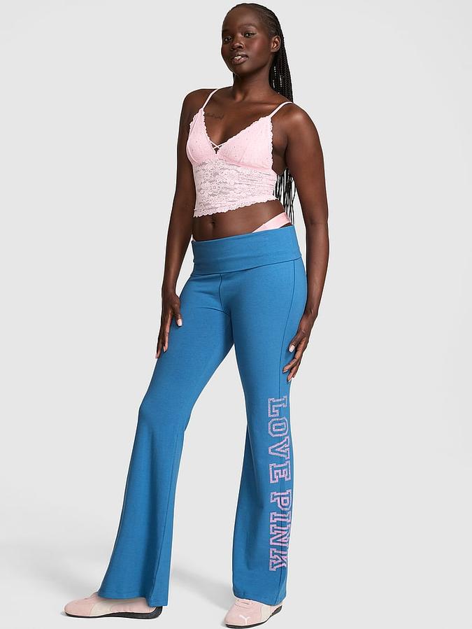 All-Day Cotton? Foldover Flare Leggings