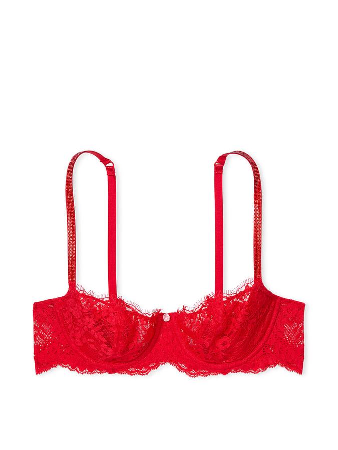 Wicked Twinkle Strap Unlined Lace Balconette Bra image number 2