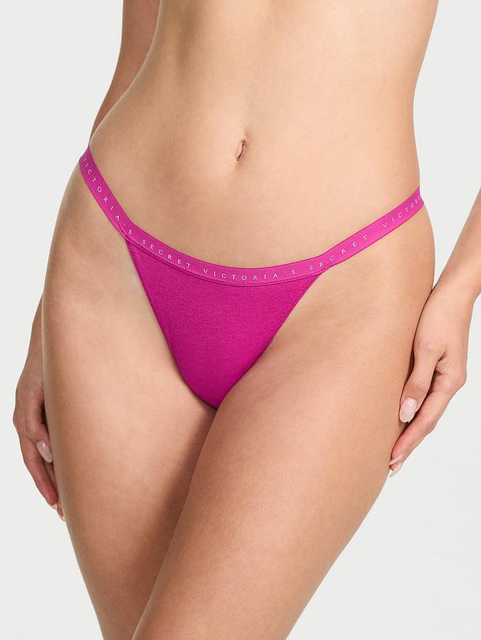 Stretch Cotton V-String Panty