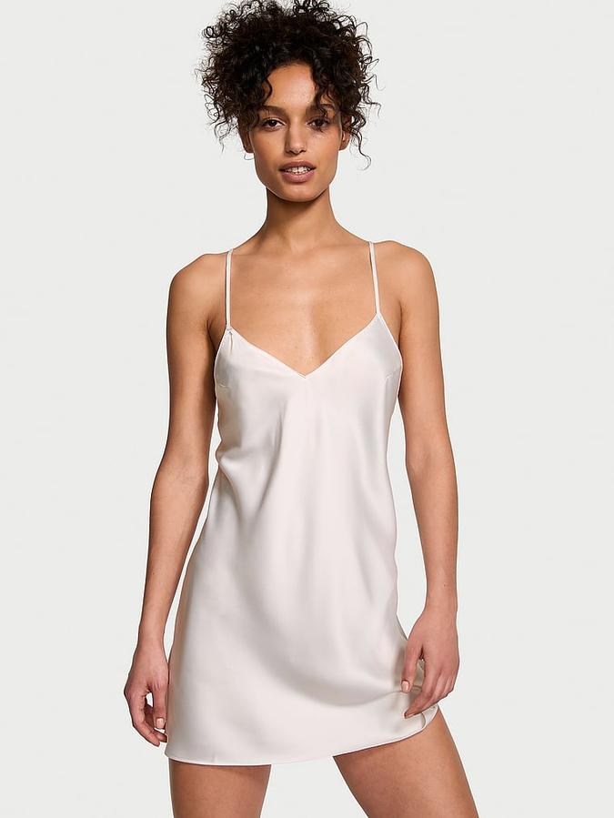 Satin Open-Back Slip image number 0