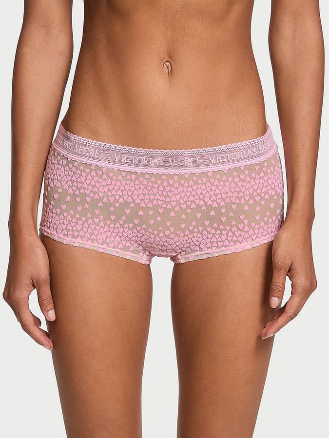 Logo Flocked Hearts Shortie Panty image number 0