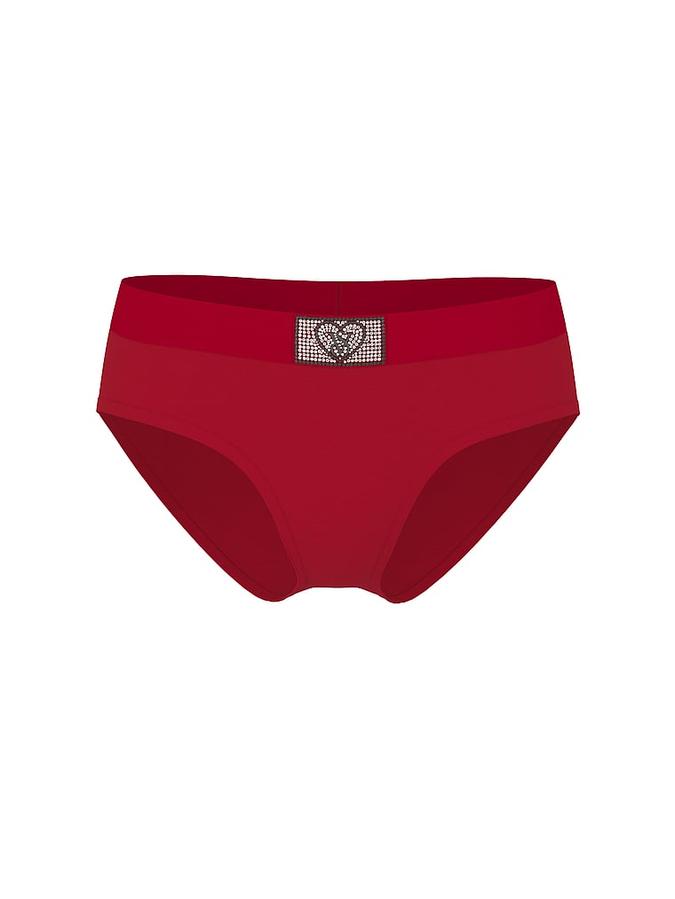 Logo Cotton Heart Shine Patch Hiphugger Panty image number 2