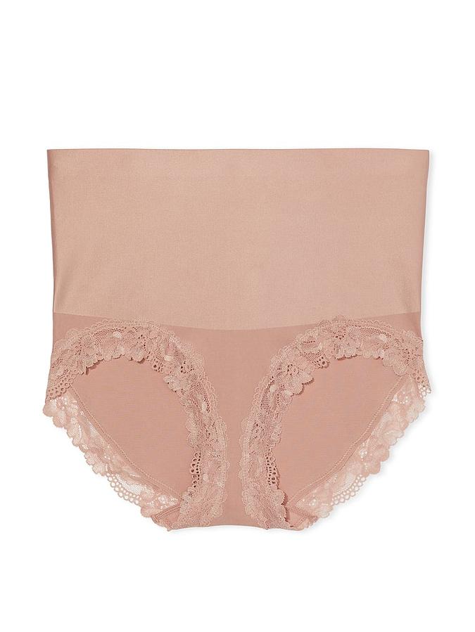 Smoothing Shimmer Lace-Trim Brief Panty image number 2