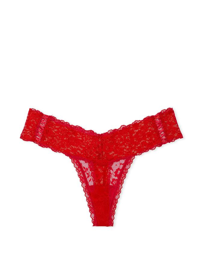 Lace-Up Lace Thong Panty image number 2