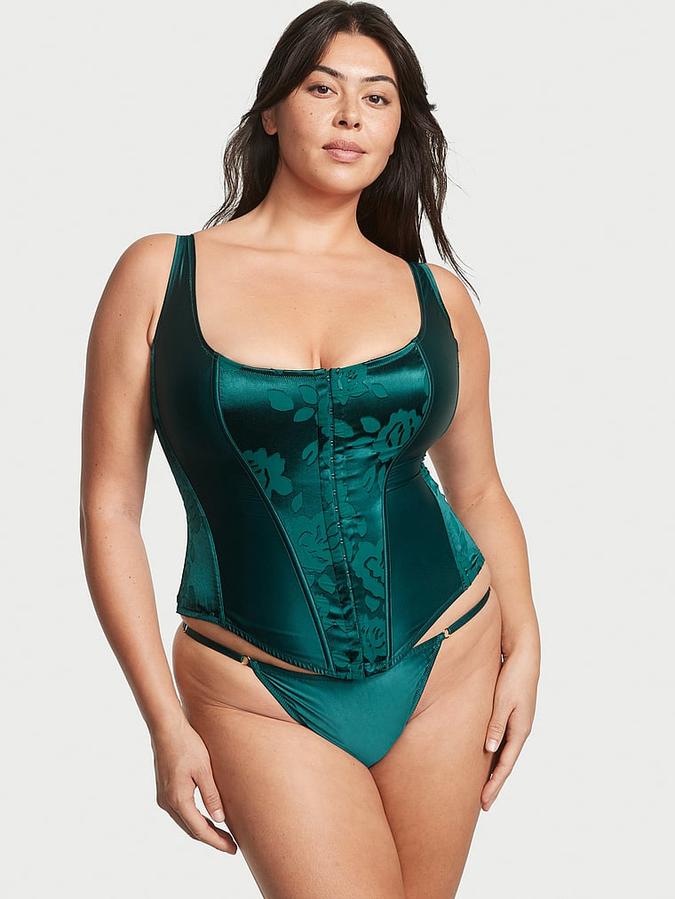 VS Archives Burnout Satin Corset Set image number 0