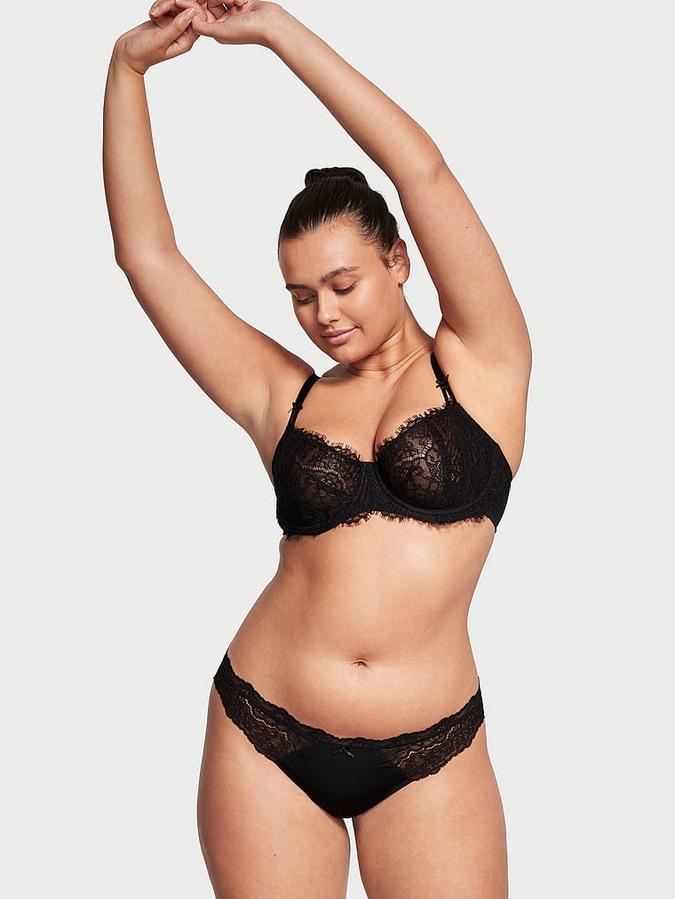 Floral Lace-Trim Cheekini Panty image number 0