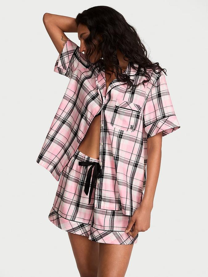Flannel Short Pajama Set