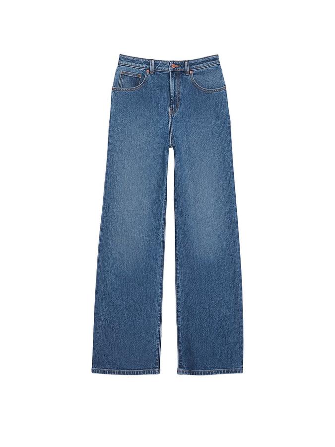 Denim by PINK High-Rise Straight-Leg Jeans image number 2