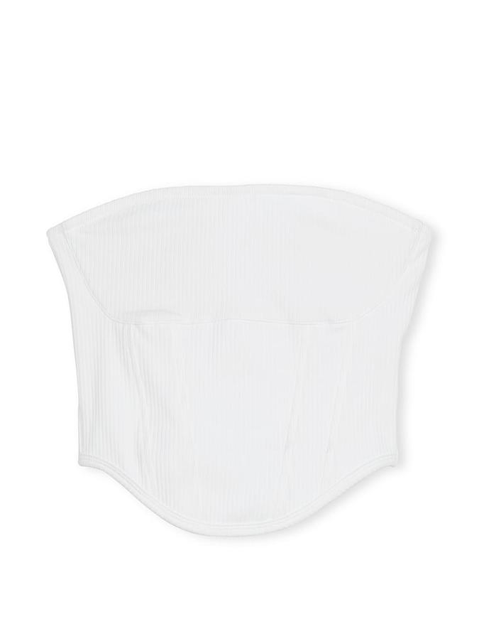 The Cinched Cotton Strapless Corset Top image number 2