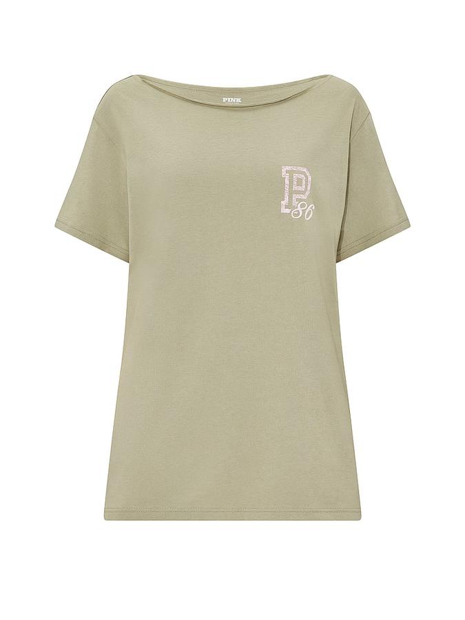 Campus Cotton&trade; Off-The-Shoulder Tee image number 2