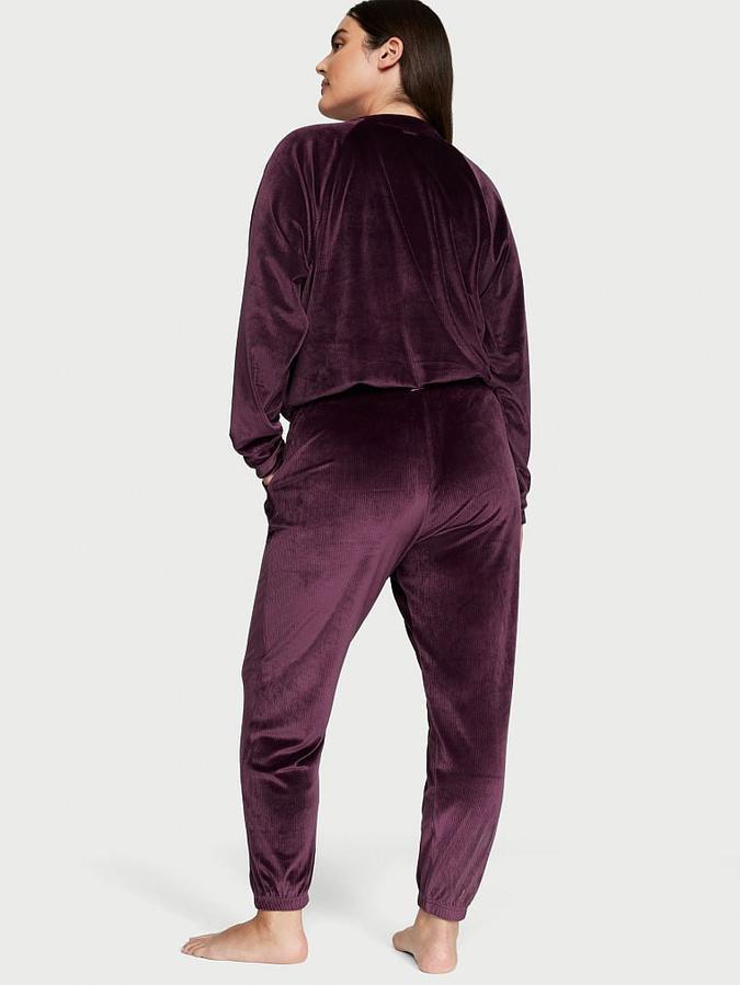 Velour Ribbed Lounge Pants