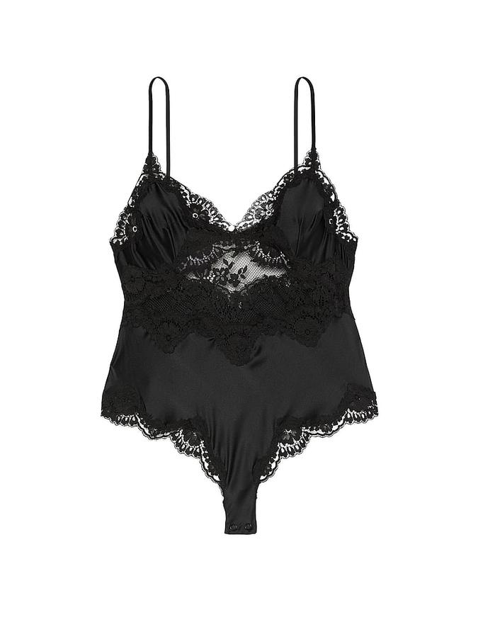Sheer Rose Dot Unlined Balconette Teddy image number 2