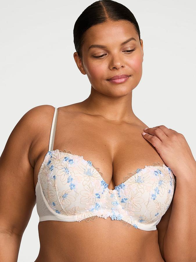 Wildflower Embroidery Lightly Lined Demi Bra image number 0