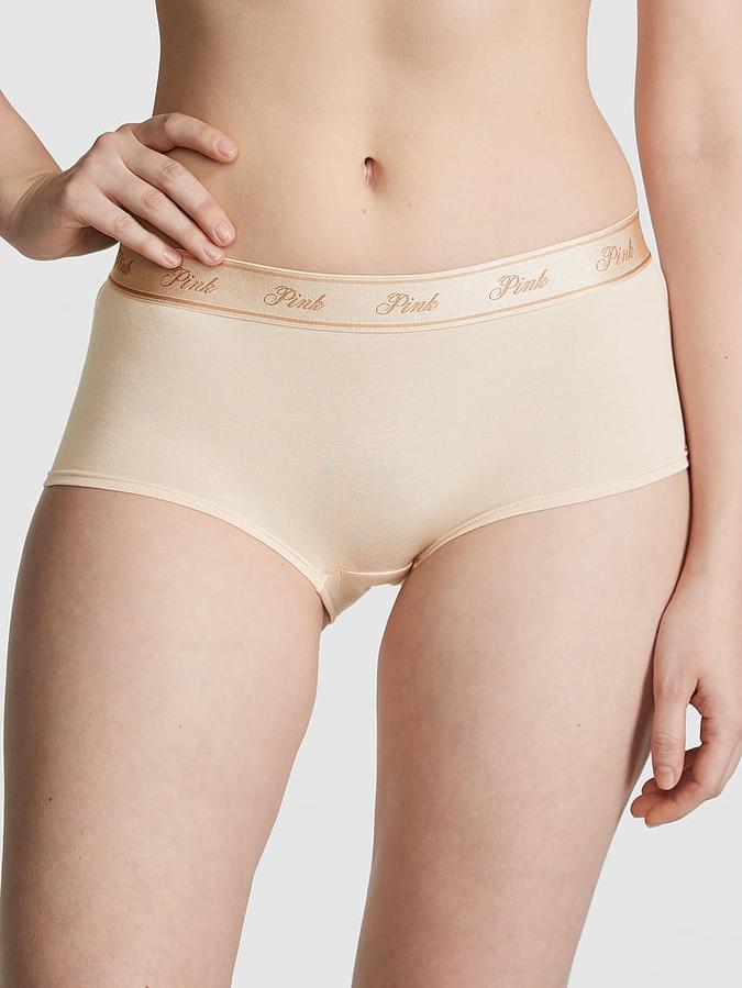 Logo Cotton Shine Boyshort Panty image number 0