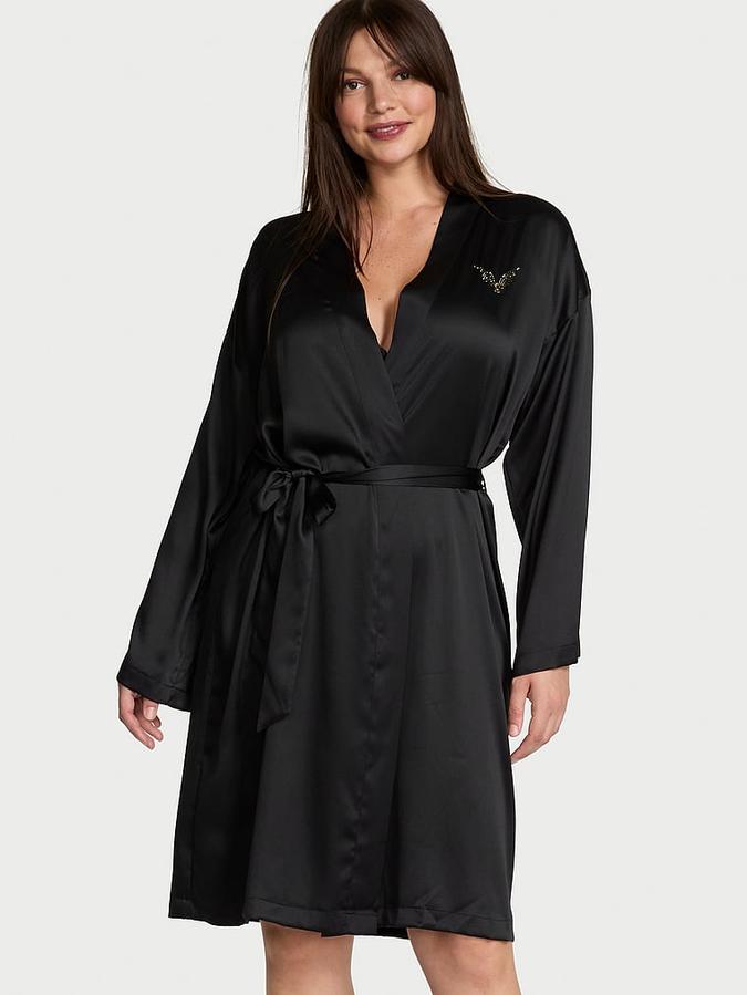 Signature Satin Midi Robe