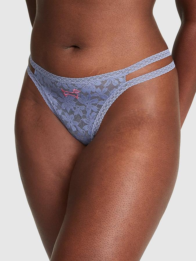 &nbsp;Lace Strappy Thong Panty
