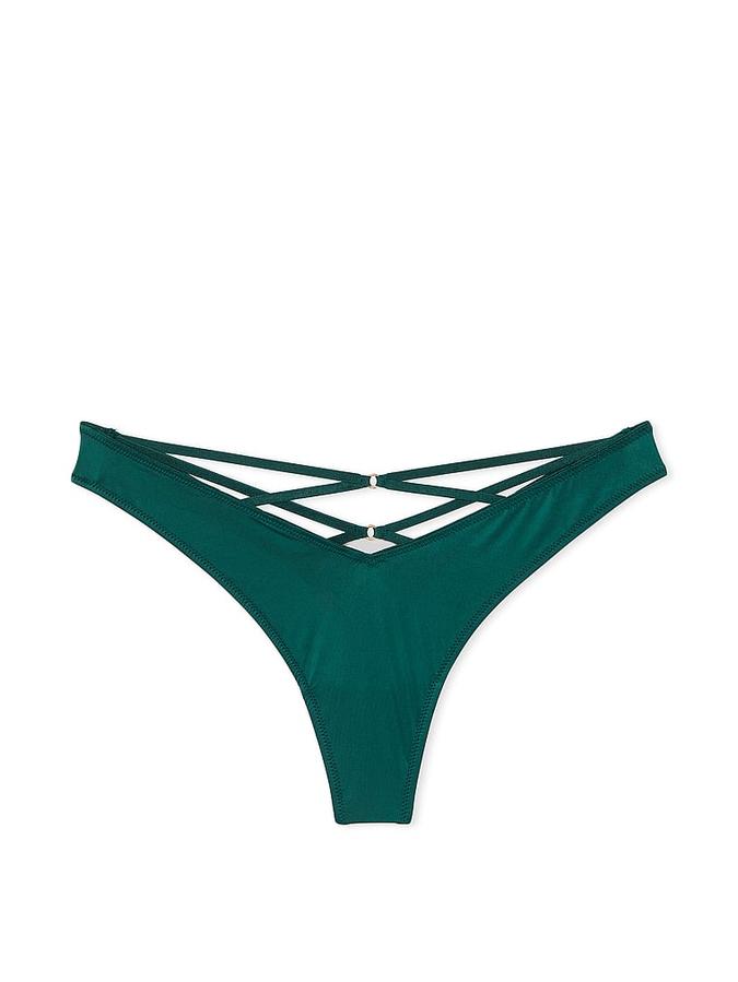 Strappy Back High-Leg Thong Panty