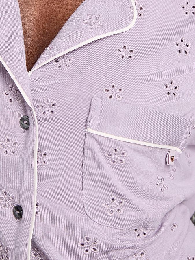 Modal Soft Eyelet Short Pajama Set image number 5
