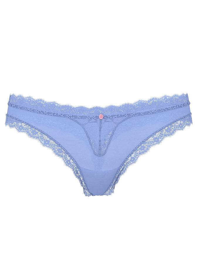Lace-Trim Thong Panty image number 1