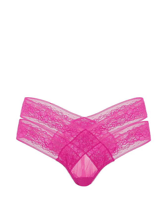 Rose Lace Strappy Cut-Out Cheeky Panty image number 2