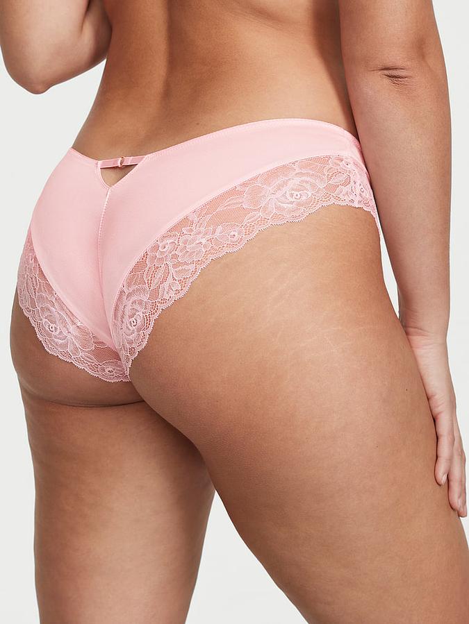 Rose Lace-Trim High-Leg Cheeky Panty image number 1