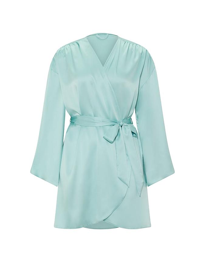 Satin Short Robe image number 2